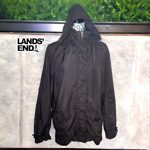 LANDS END Women's Brown Spring Jacket- Large (14/16) - Picture 1 of 8